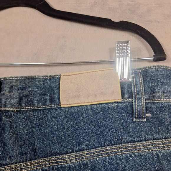 Vintage Bugle Boy Baggy Jeans Mens 34x34 Blue double knee carpenter utility Rare - Picture 5 of 10